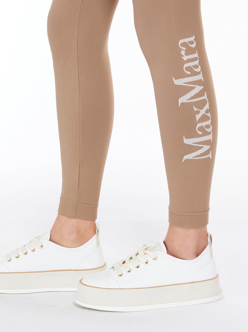 S Max Mara Basilea technical leggings with logo Soddisfazione Garantita