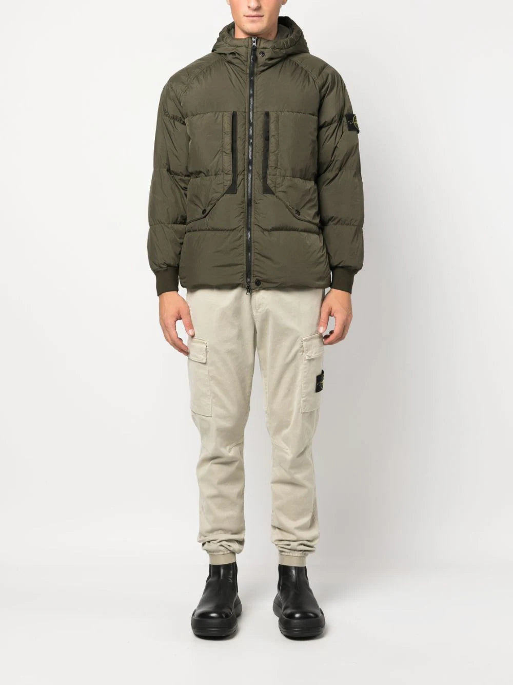STONE ISLAND 40723 garment dyed crinkle reps recycled nylon down Vendite Flash