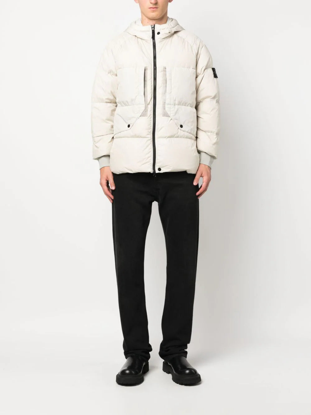 STONE ISLAND 40723 garment dyed crinkle reps recycled nylon down Italy