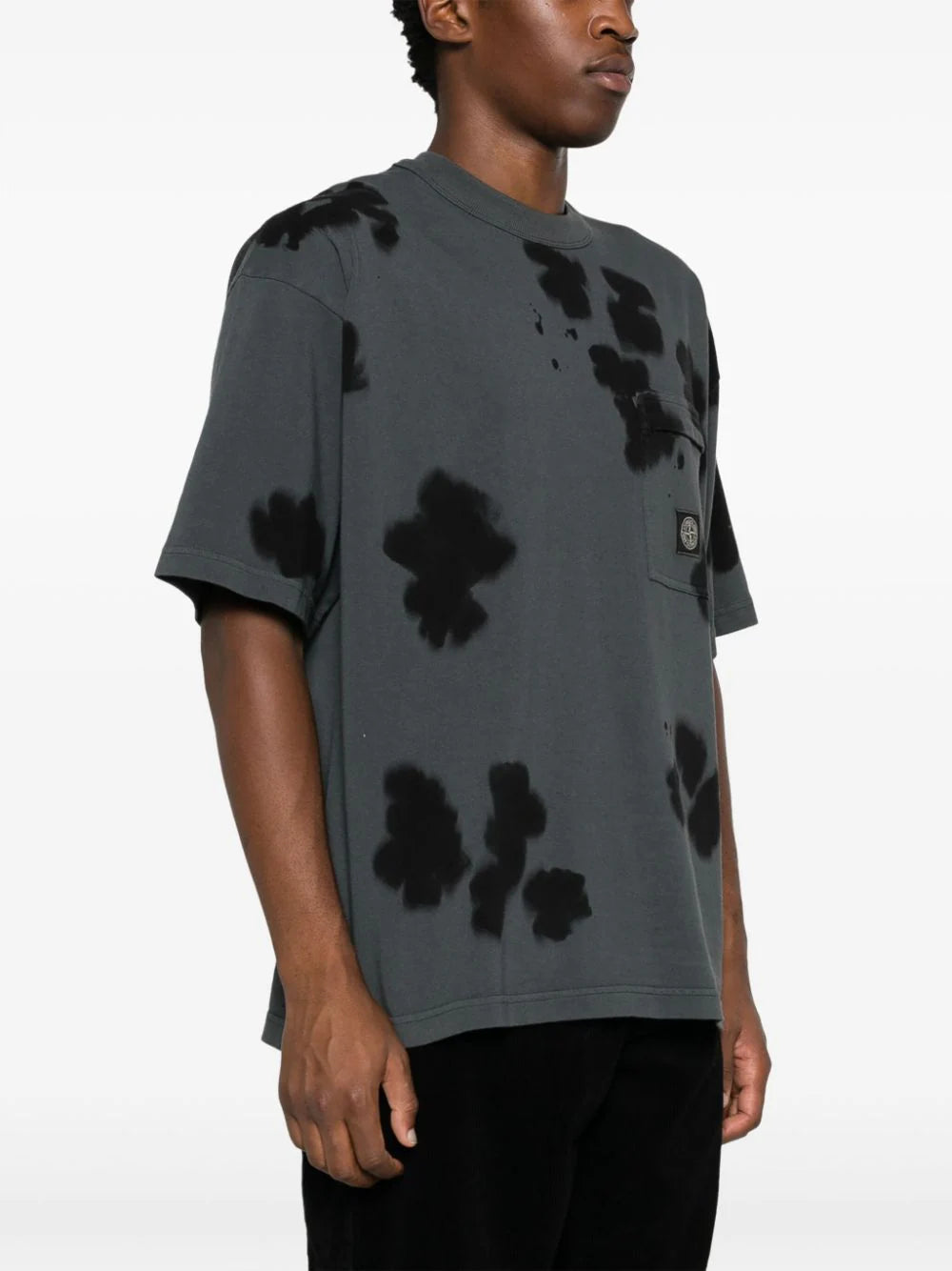 STONE ISLAND 215e3 hand colouring and garment dyeing on cotton jersey Vendita