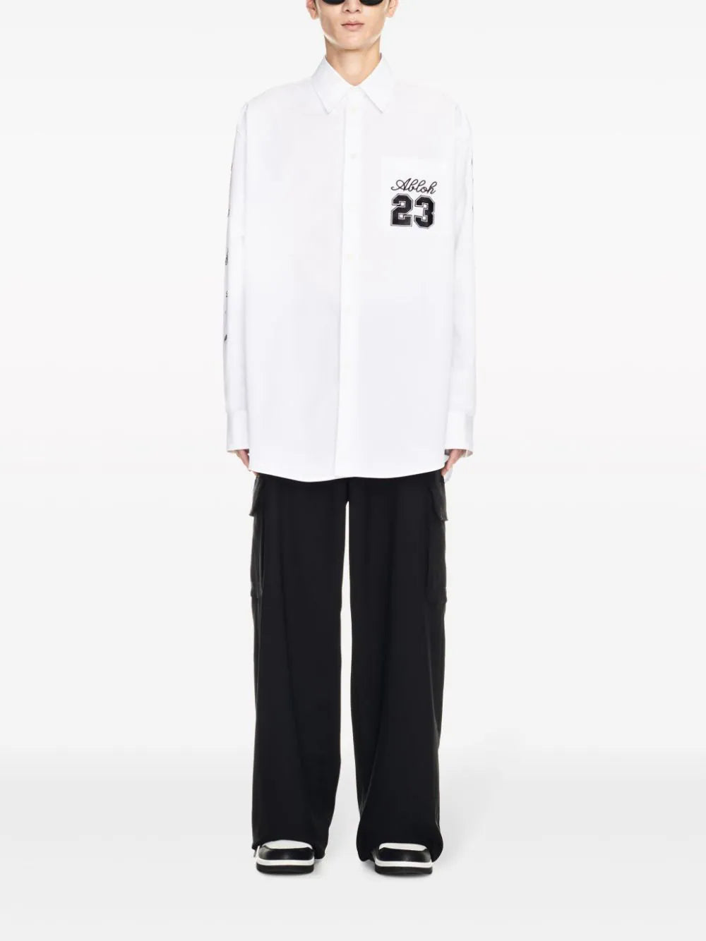 OFF-WHITE 23 logo overshirt Promozione