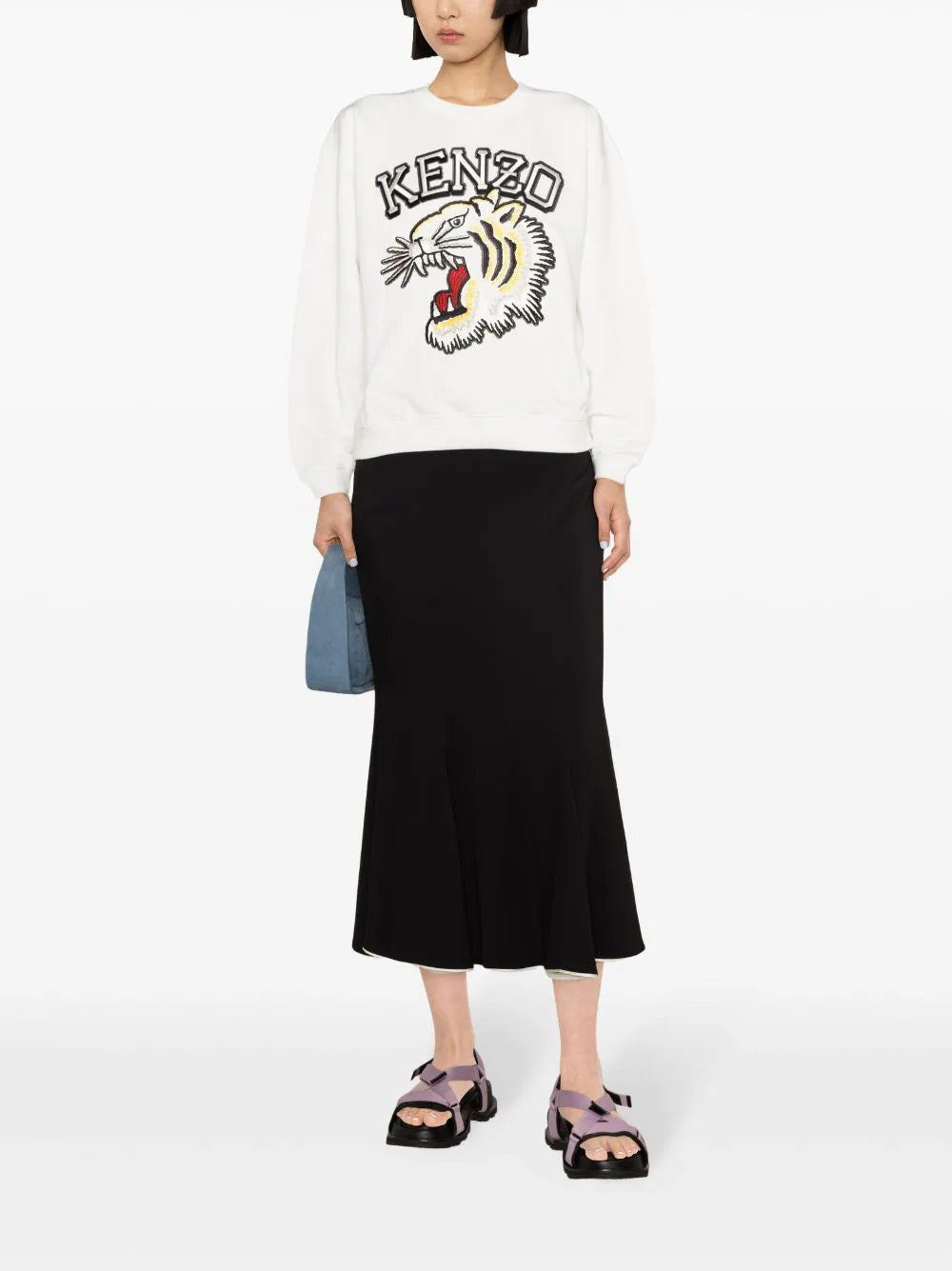 KENZO 'varsity tiger' embroidered sweatshirt Sottocosto