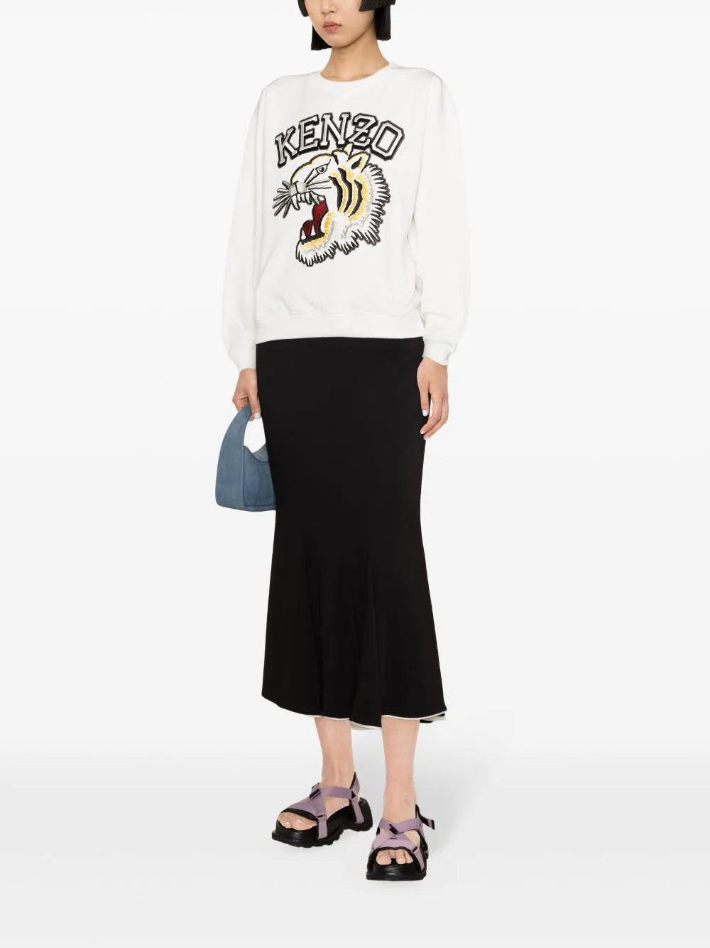KENZO 'varsity tiger' embroidered sweatshirt Sottocosto