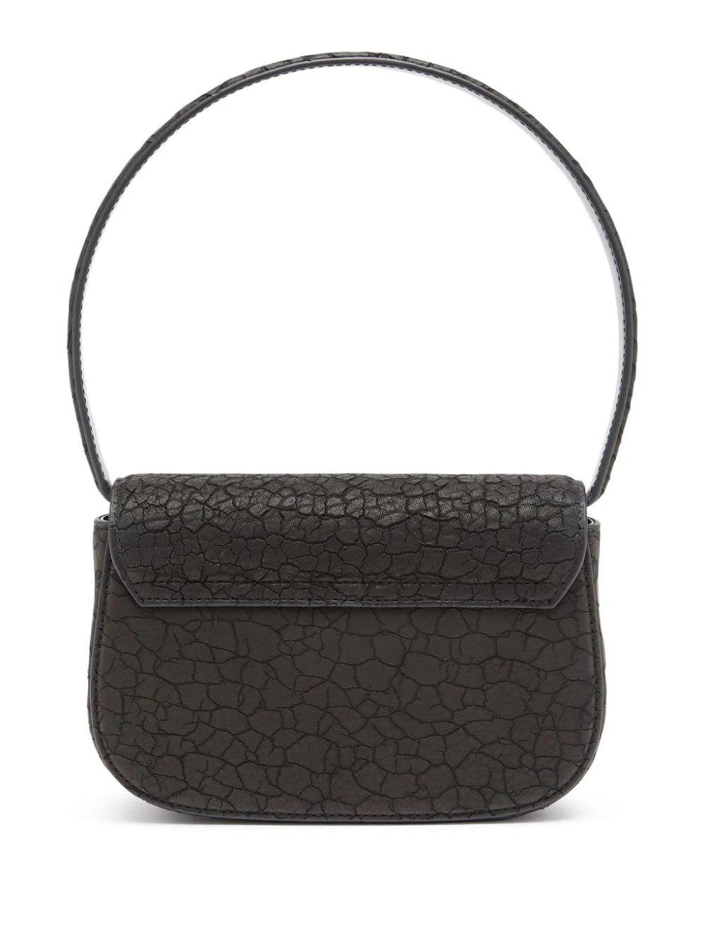 DIESEL 1dr-iconic dry leather shoulder bag Cyber Monday