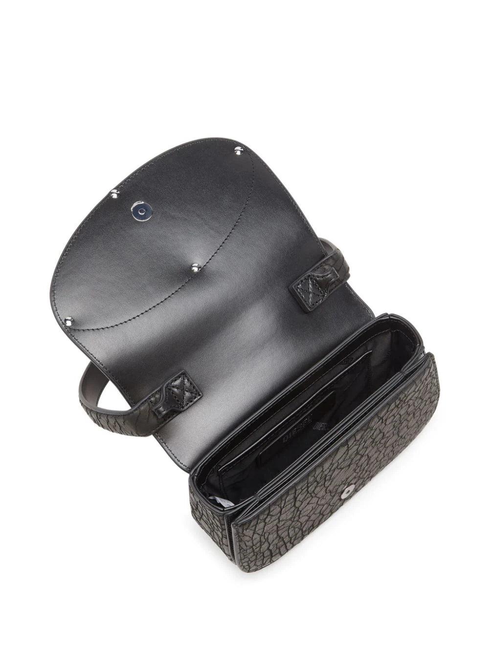 DIESEL 1dr-iconic dry leather shoulder bag Cyber Monday