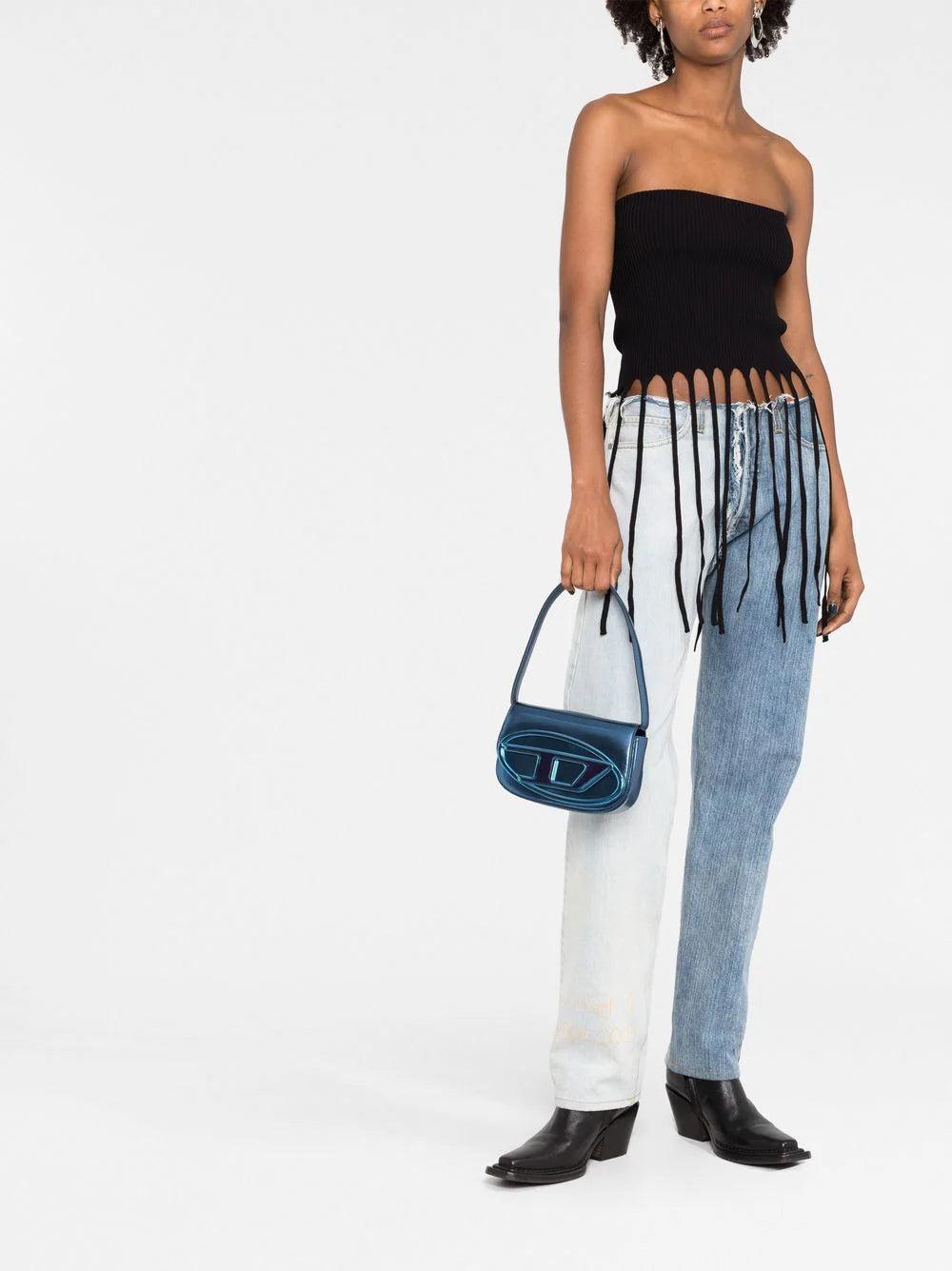 DIESEL 1dr-iconic shoulder bag in mirrored leather Offerta Giorno del Papà