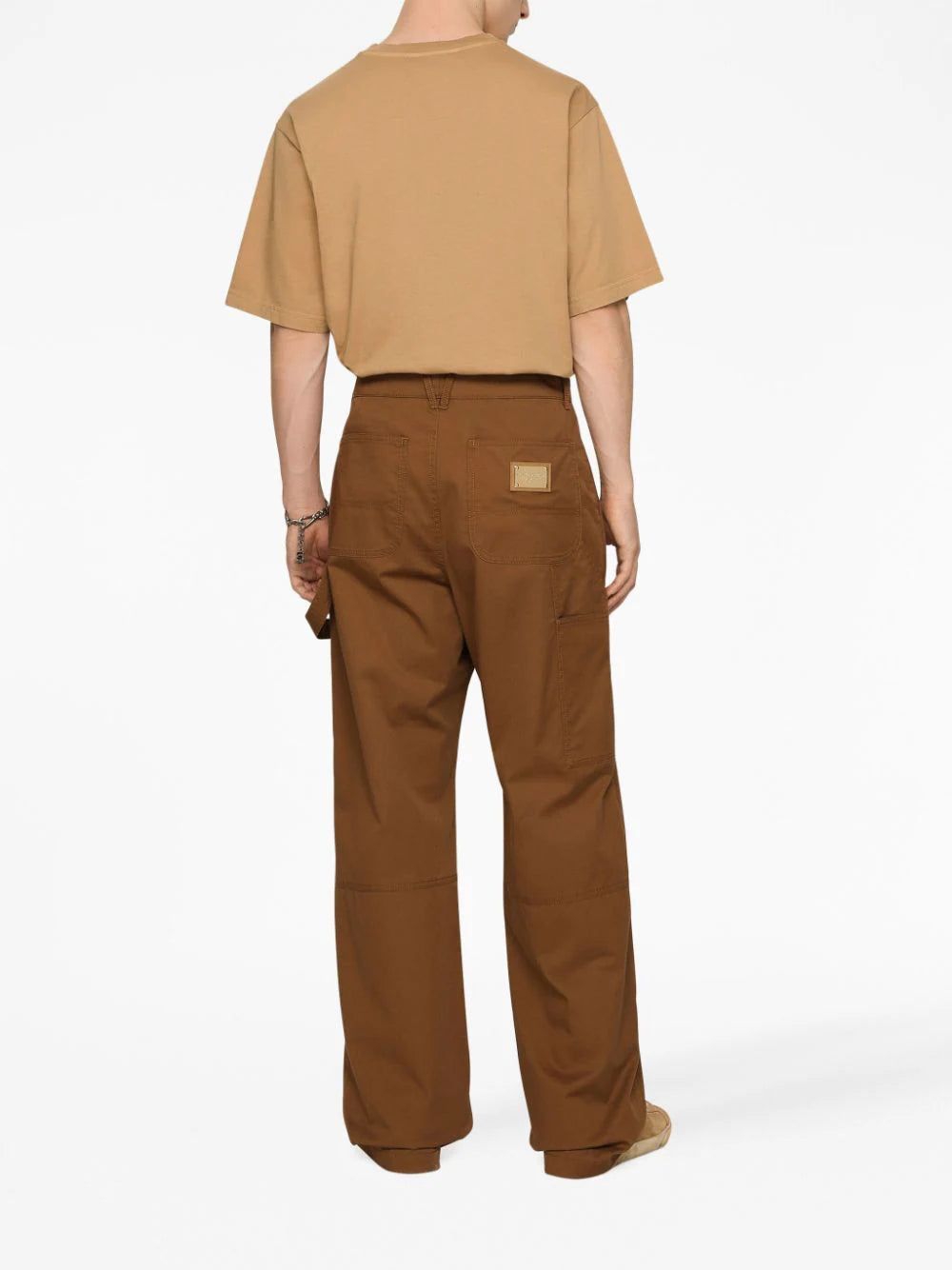Dolce & Gabbana Worker pants with brand plate Super Saving Price