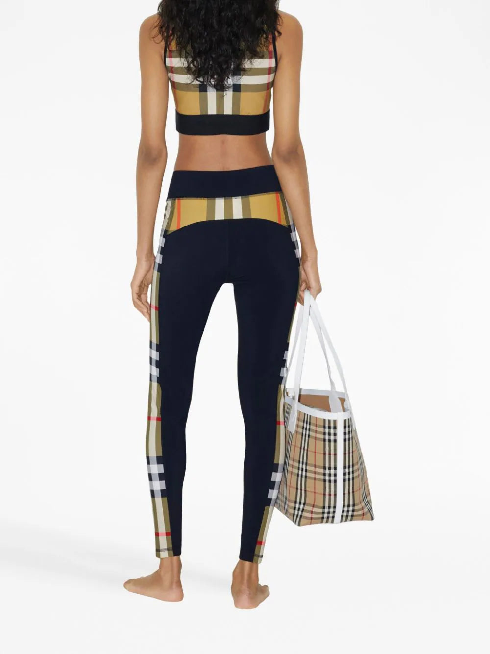 Burberry Zip detail check bra top Pezzi Unici