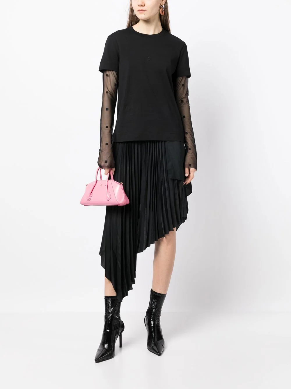 Givenchy 4g plumetis cotton and tulle t-shirt Saldi