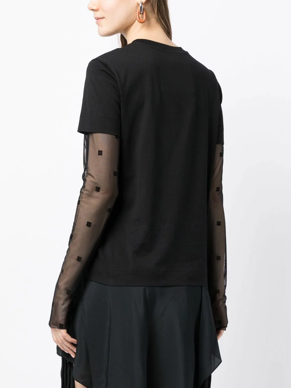 Givenchy 4g plumetis cotton and tulle t-shirt Saldi