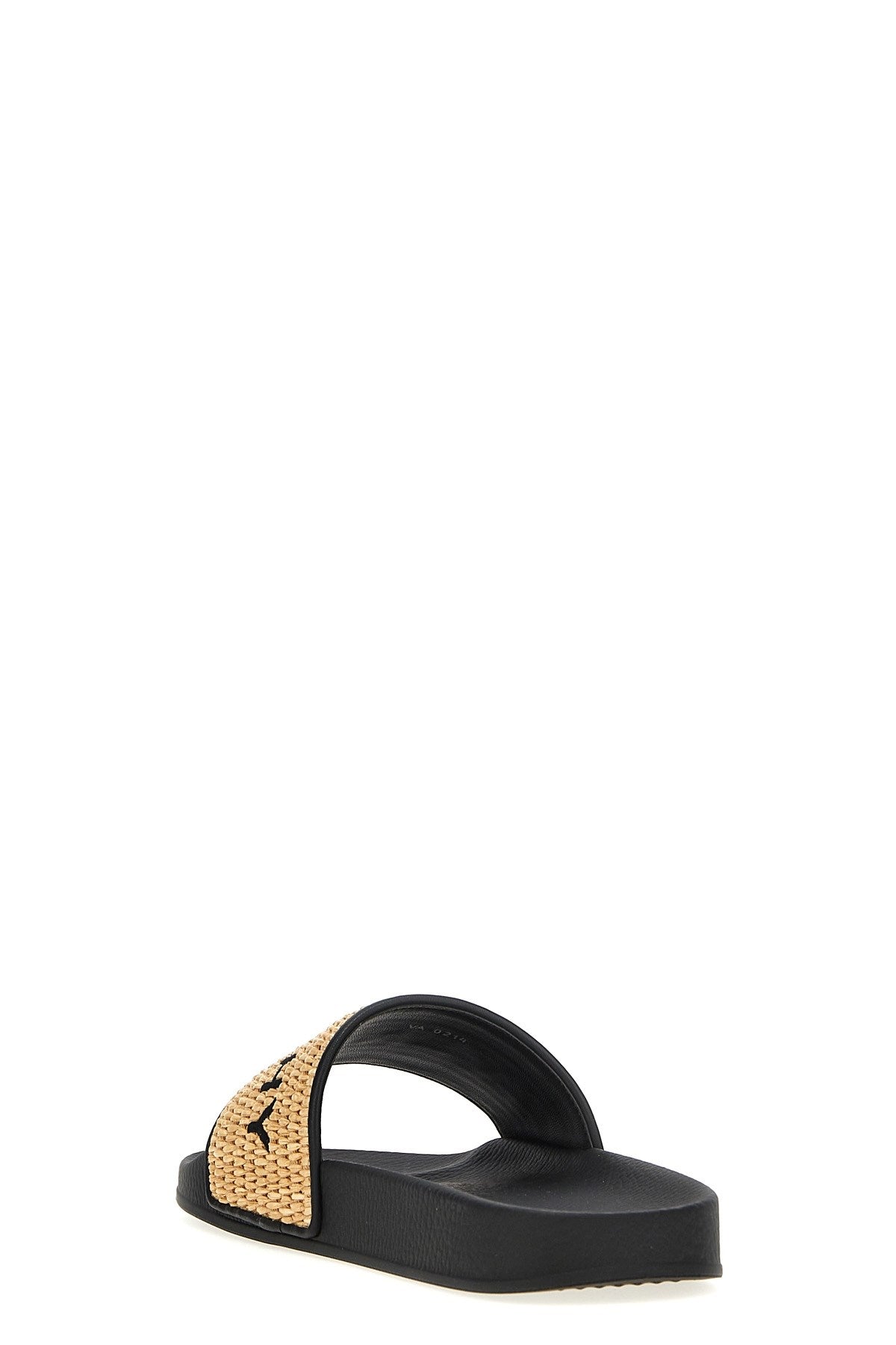 Givenchy 4g slide flat sandals in rafia Vendita Calda