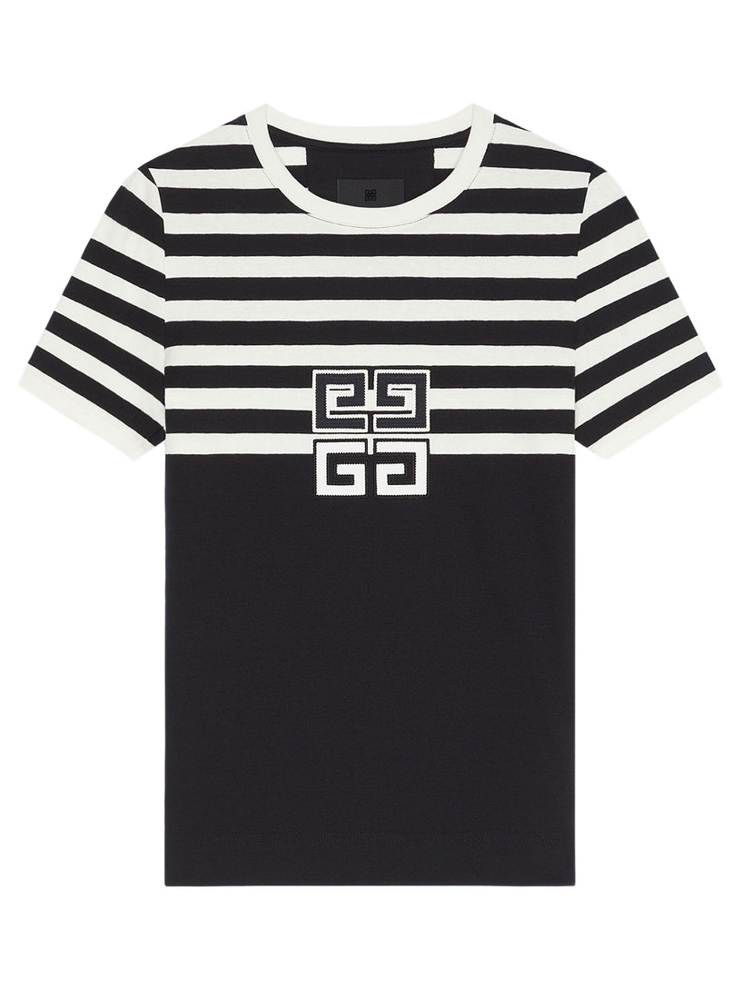 Givenchy 4g slim fit t-shirt with stripes Vendita Economica