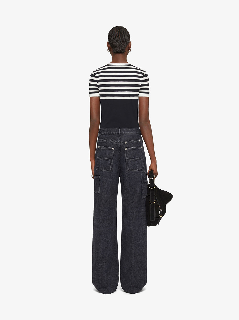 Givenchy 4g slim fit t-shirt with stripes Vendita Economica
