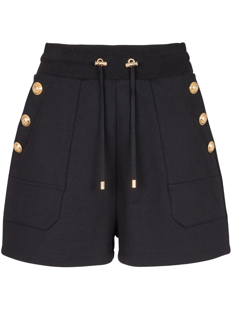 BALMAIN 6-button jersey shorts Shopping online