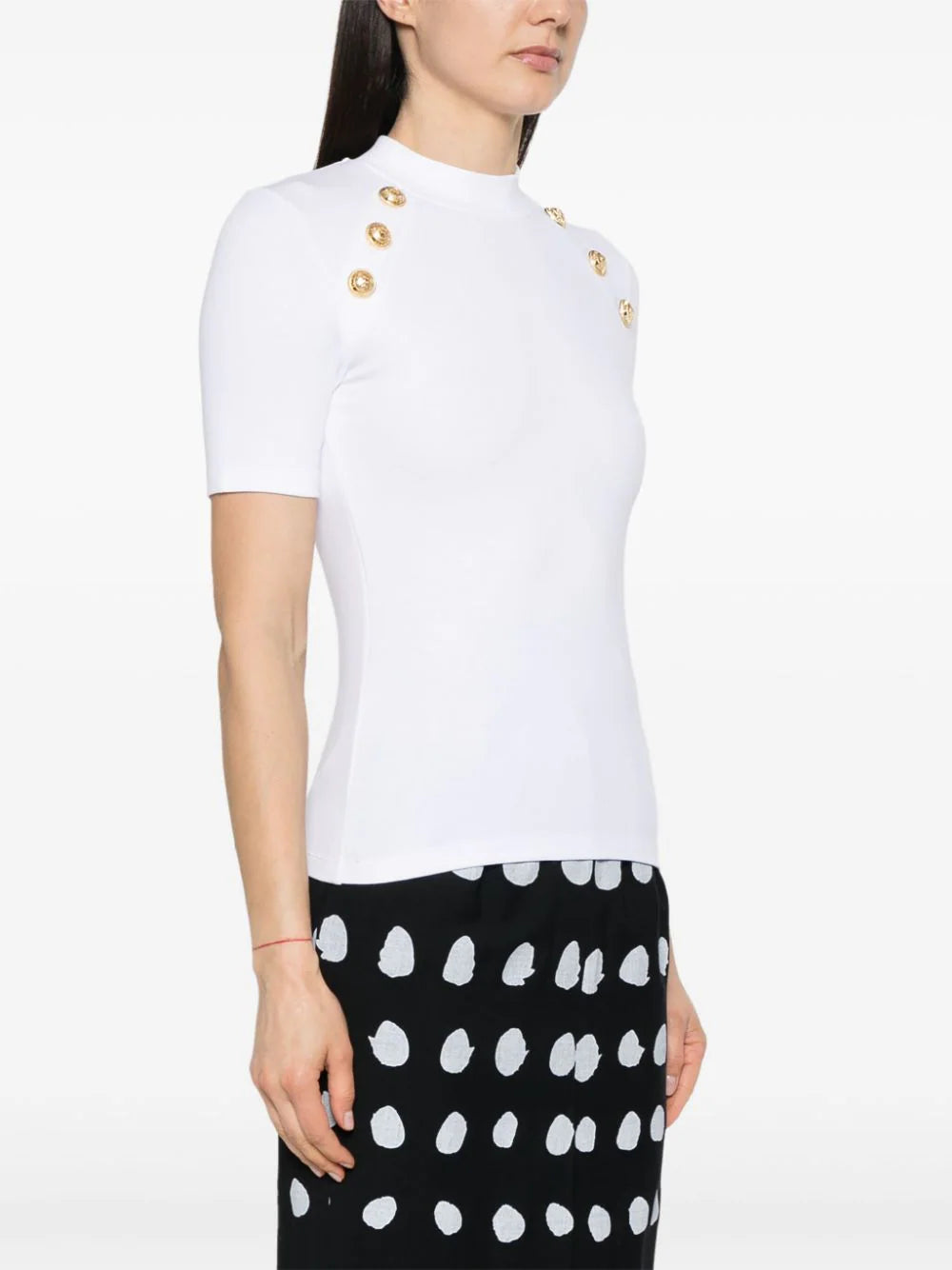 BALMAIN 6-button jersey t-shirt Vendite stagionali