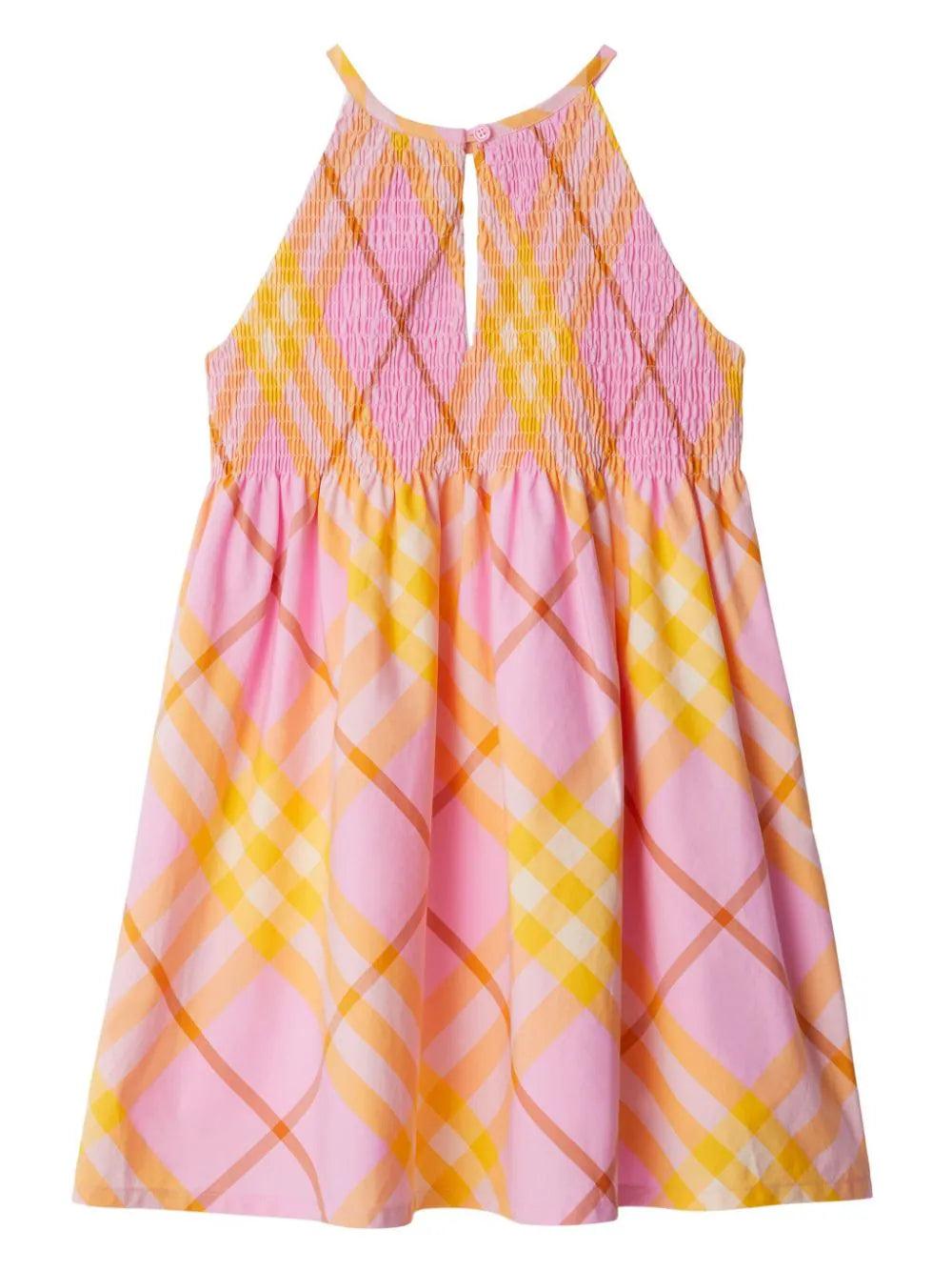 Burberry Kids Check cotton dress Black Friday Prezzi
