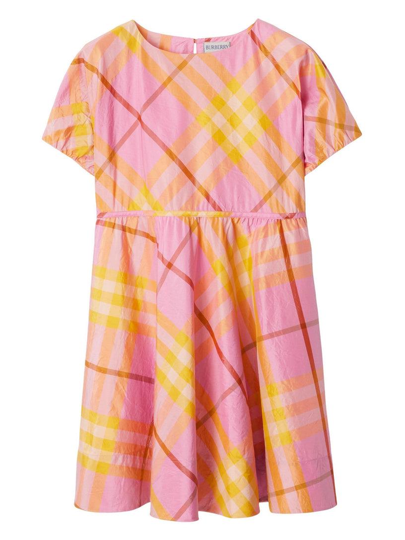 Burberry Kids Check silk dress Duty-free