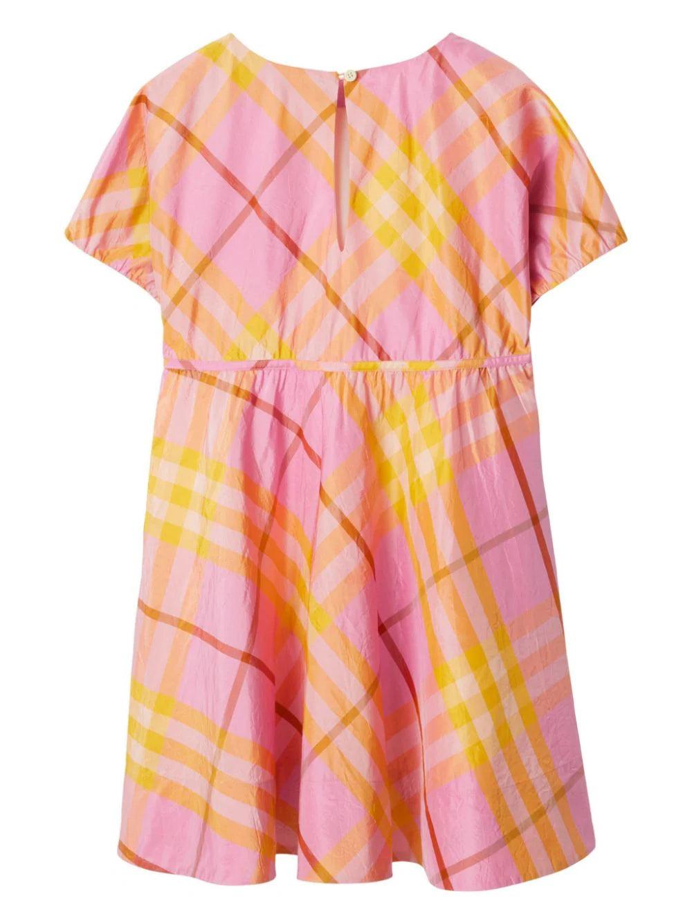 Burberry Kids Check silk dress Duty-free
