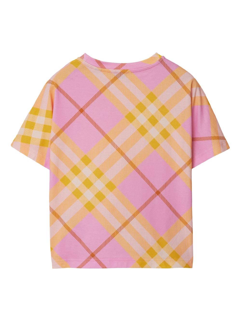 Burberry Kids Check cotton t-shirt 50% di sconto per tempo limitato