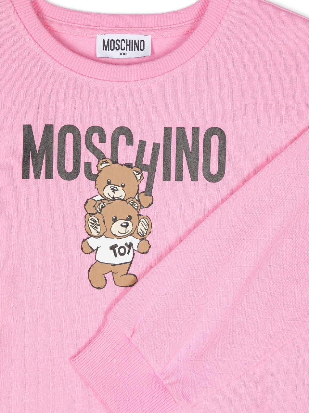 Moschino Kids Sweatshirt dress with teddy bear Soddisfazione Garantita