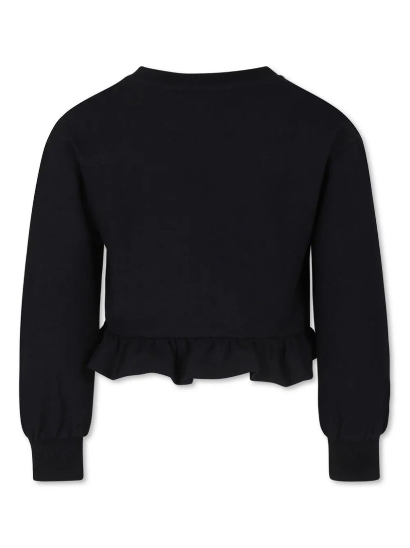 Moschino Kids Sweatshirt with rouches and teddy bear print Consegna Veloce