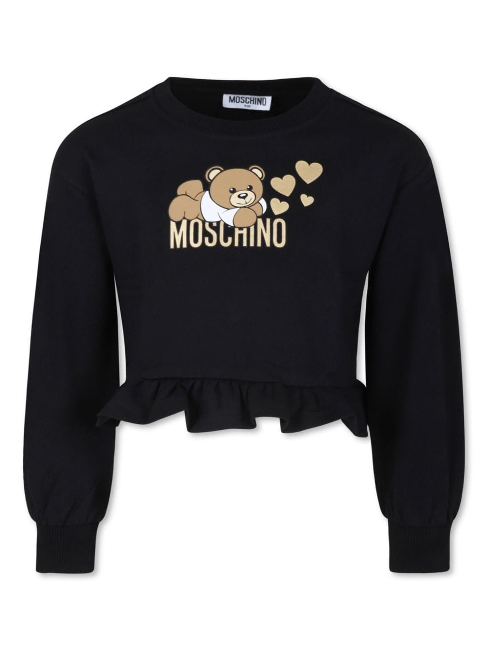 Moschino Kids Sweatshirt with rouches and teddy bear print Consegna Veloce