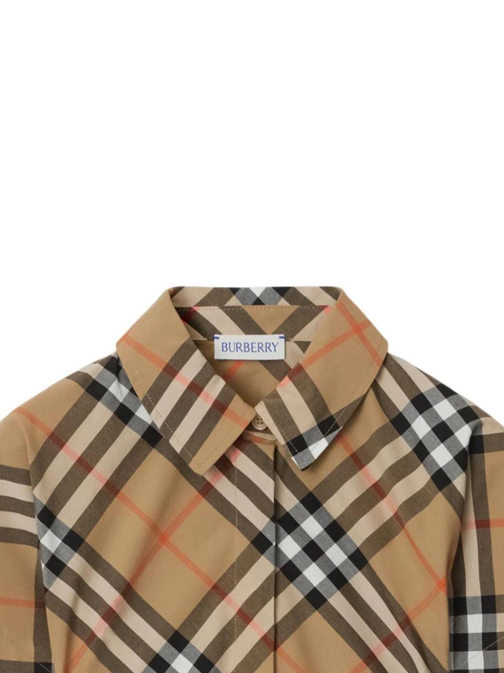 Burberry Kids Check cotton shirt dress Shopping Online