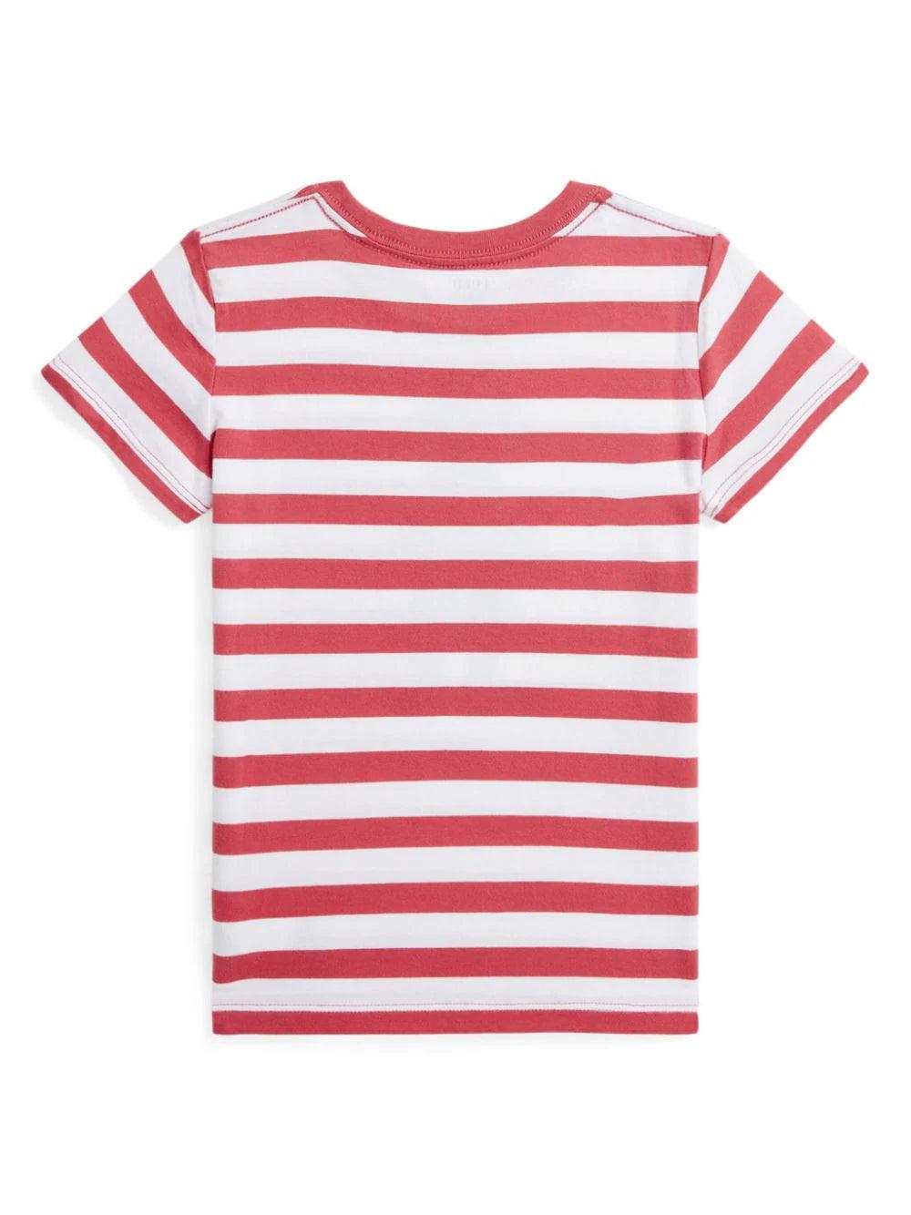 Ralph Lauren Kids Striped polo bear cotton jersey tee Moda