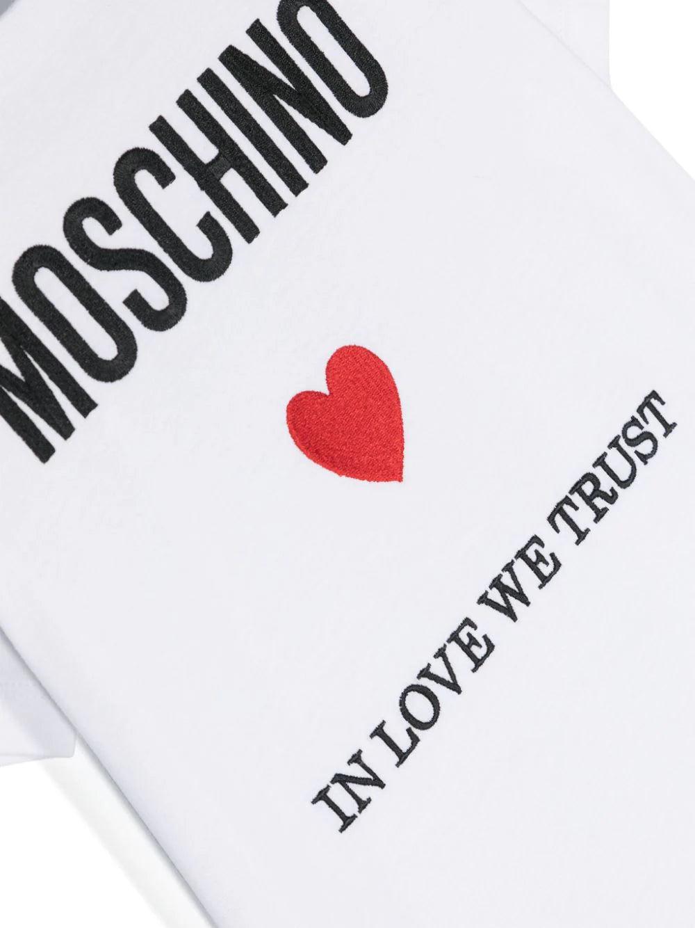 Moschino Kids In love we trust t-shirt Offerta speciale