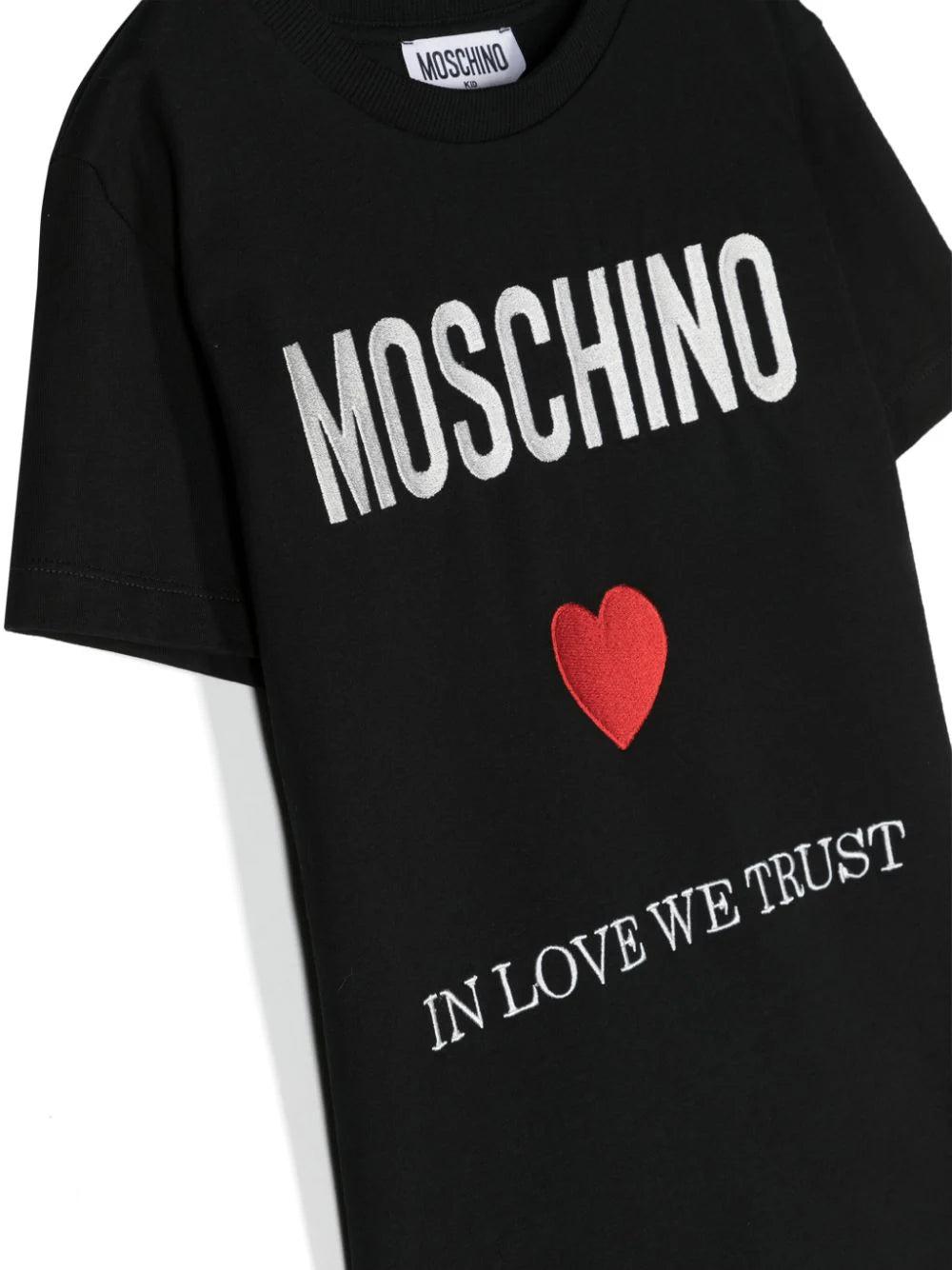 Moschino Kids In love we trust t-shirt Comprare a buon mercato