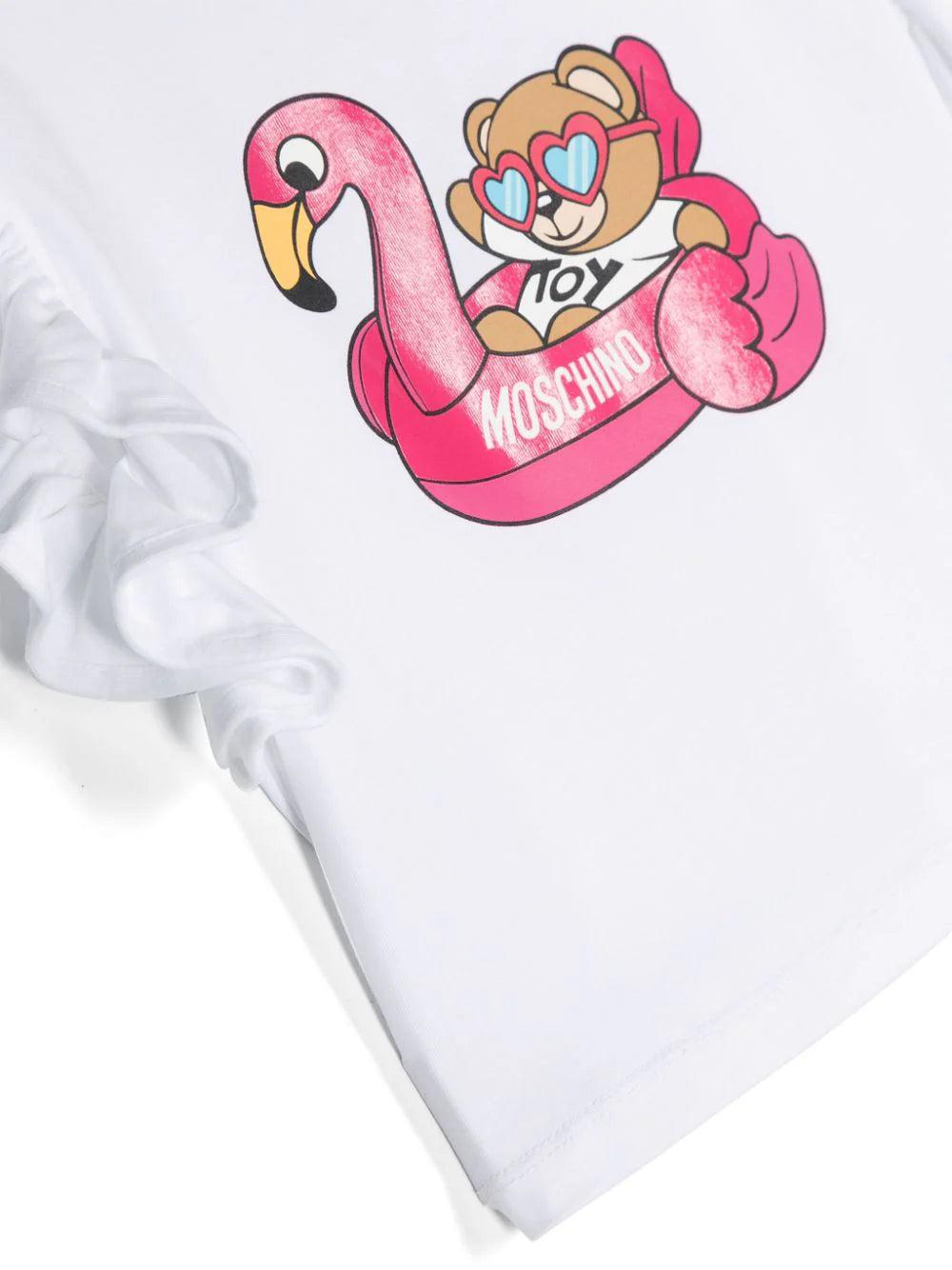 Moschino Kids Pool party teddy bear jersey t-shirt Vendite stagionali