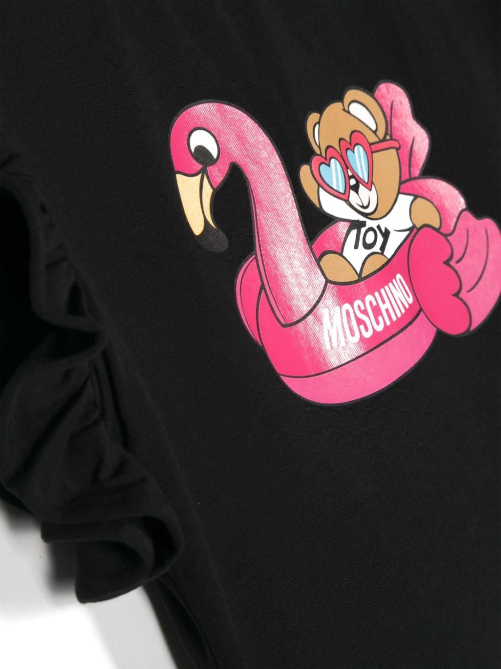 Moschino Kids Pool party teddy bear jersey t-shirt Cyber Monday