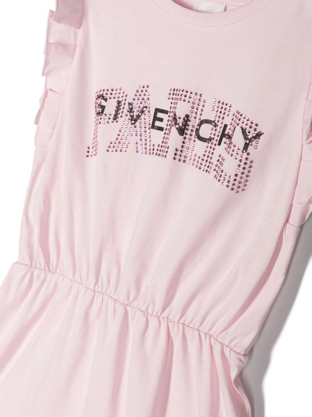 Givenchy Kids Dress with logo and rhinestones Nuovi prodotti
