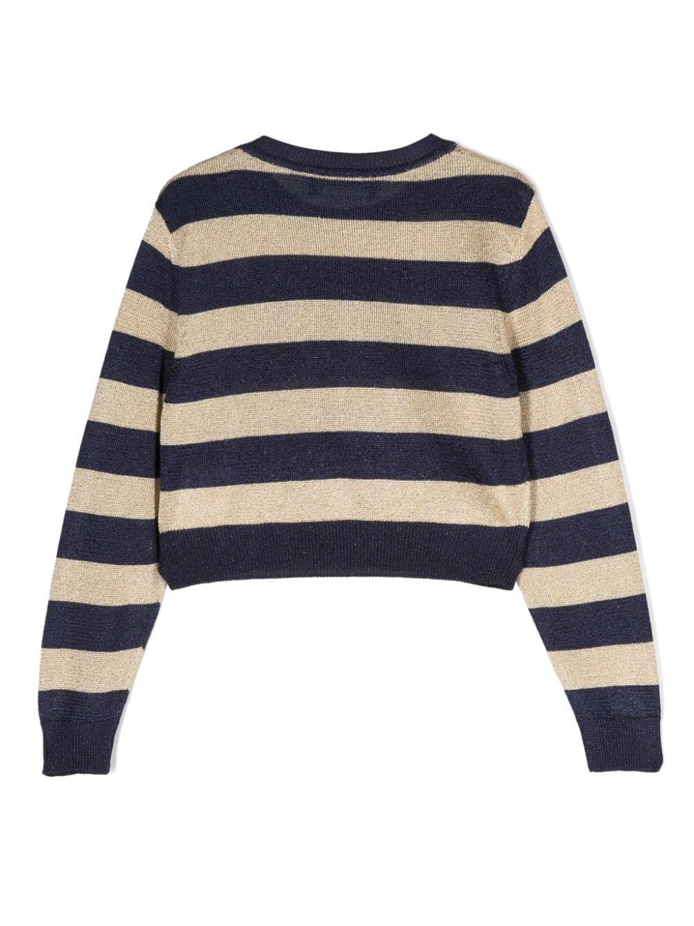VERSACE Kids Nautical stripe kids sweater Enormi risparmi