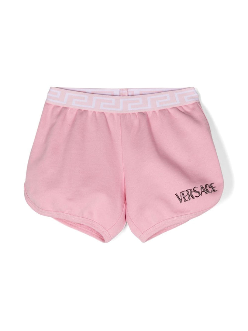 VERSACE Kids Kids shorts with greca and crystals border Sconti VIP