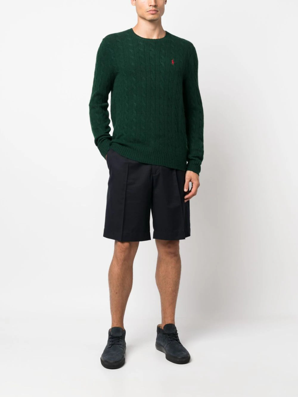 POLO RALPH LAUREN Cable wool and cashmere sweater Promozione