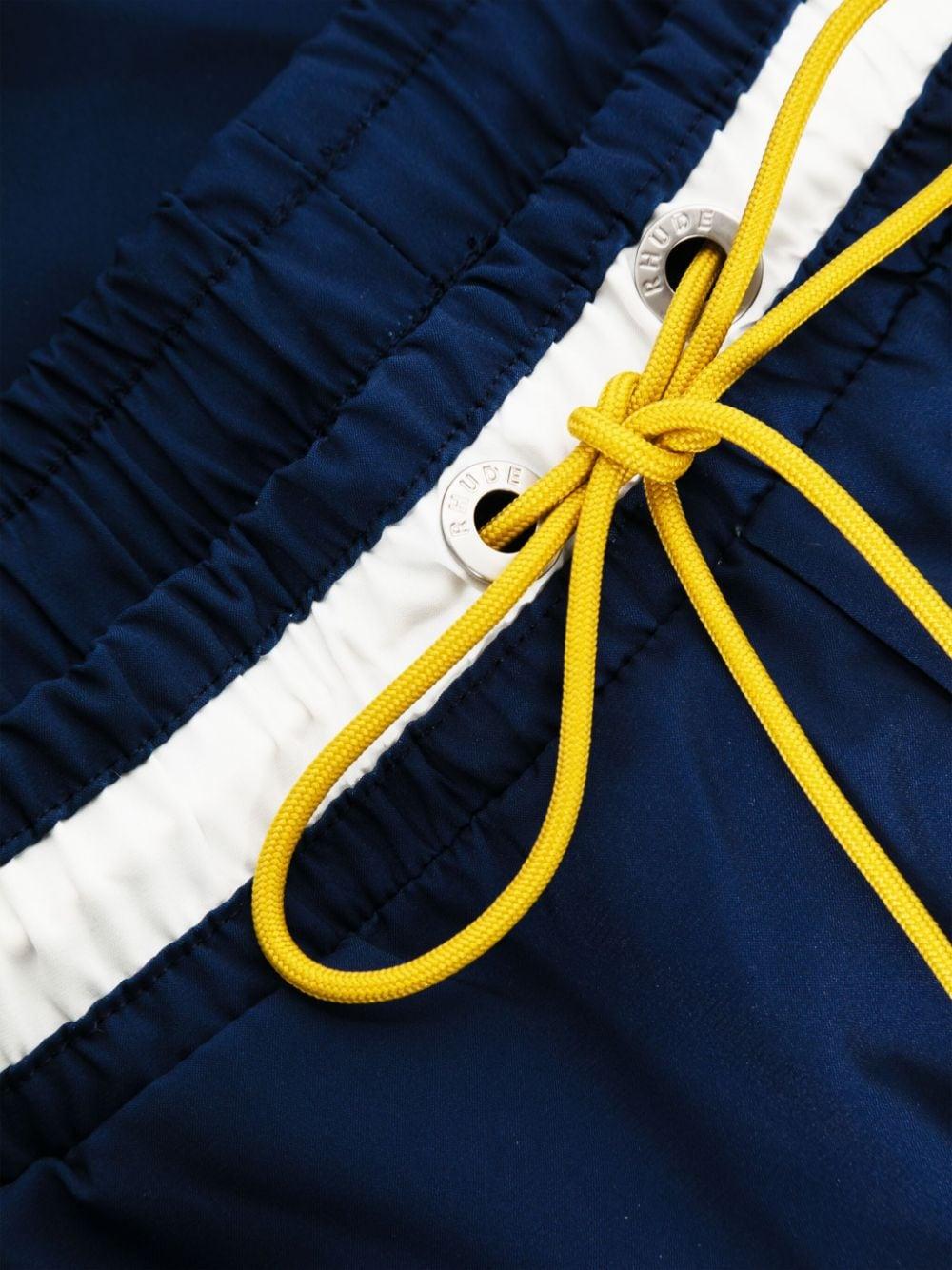 Rhude Basket logo swim shorts Consegna Veloce