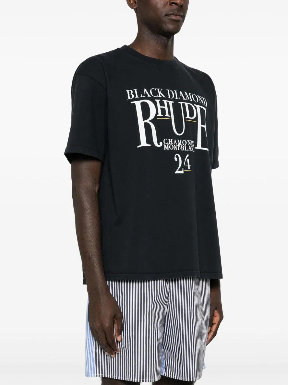 Rhude T-shirt black diamond Prezzo Ridotto