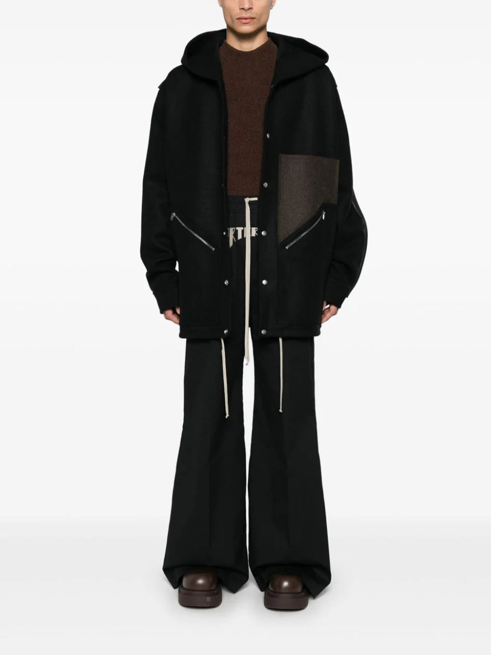 RICK OWENS Porterville wide bela pants Offerte stagionali