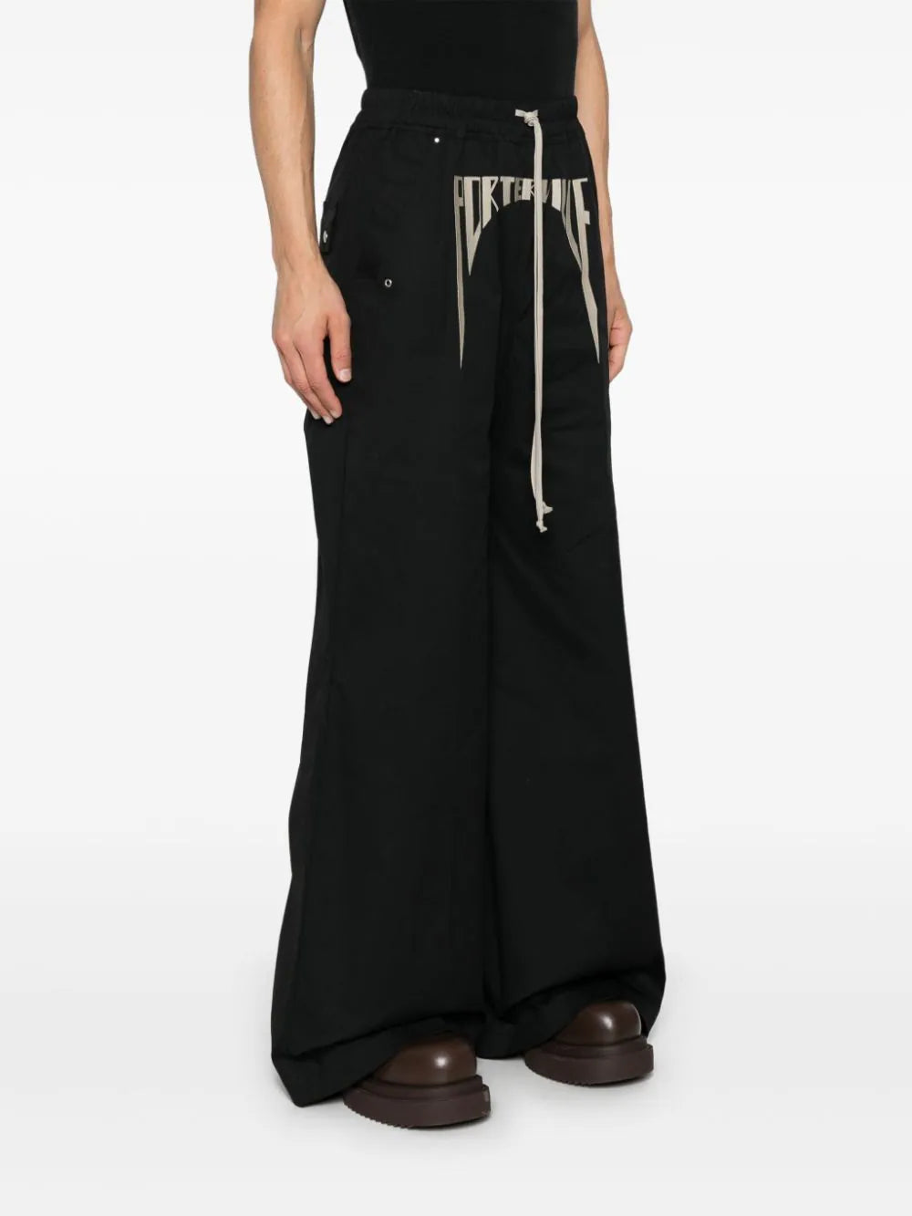 RICK OWENS Porterville wide bela pants Offerte stagionali