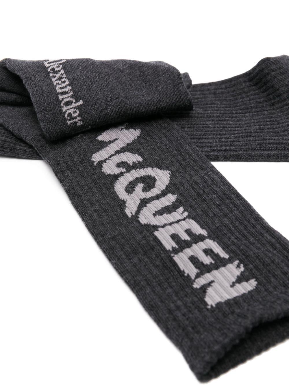 Alexander McQueen Mcqueen graffiti socks Negozi Online