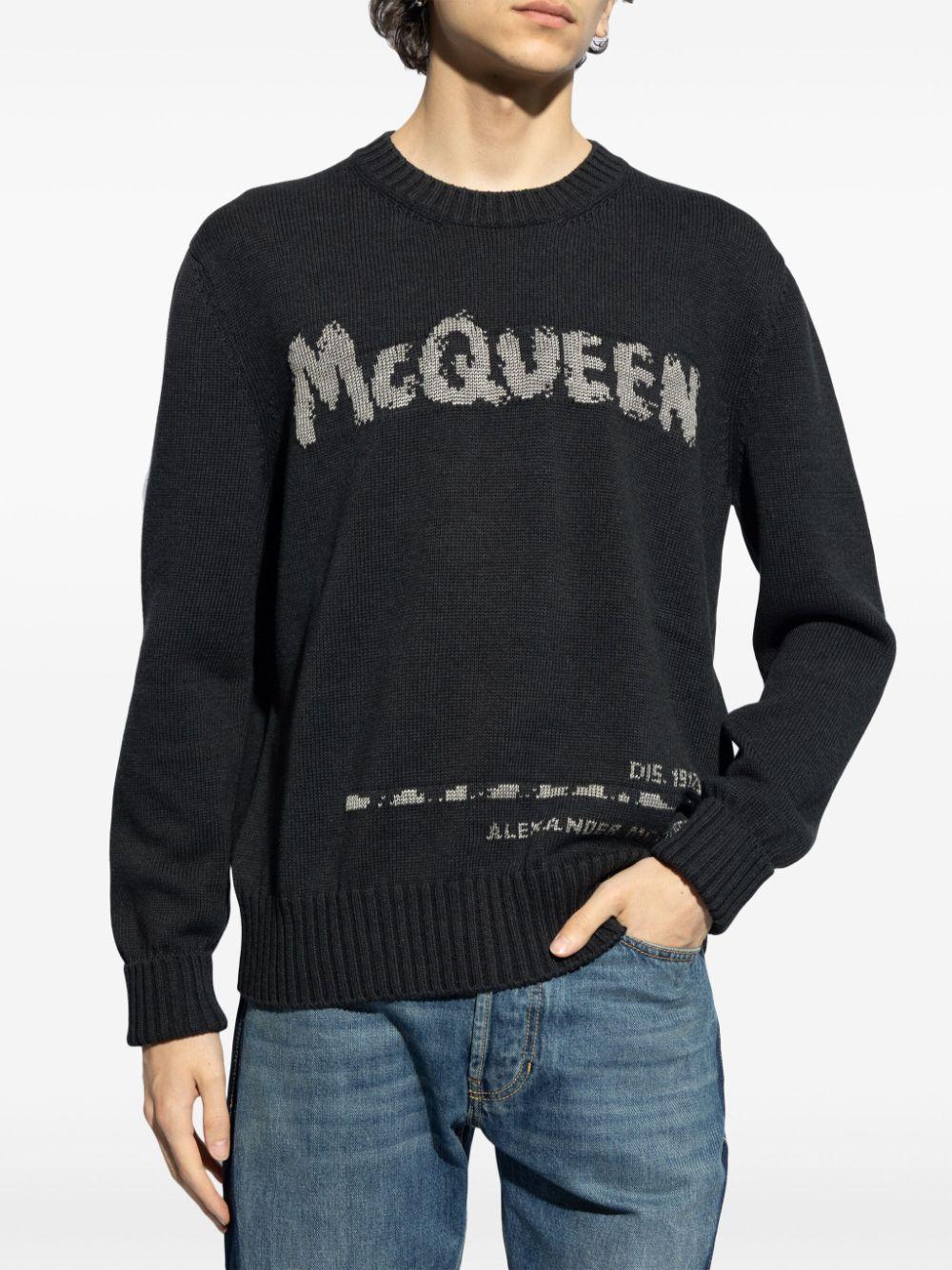 Alexander McQueen Pullover girocollo mcqueen graffiti Convenienza