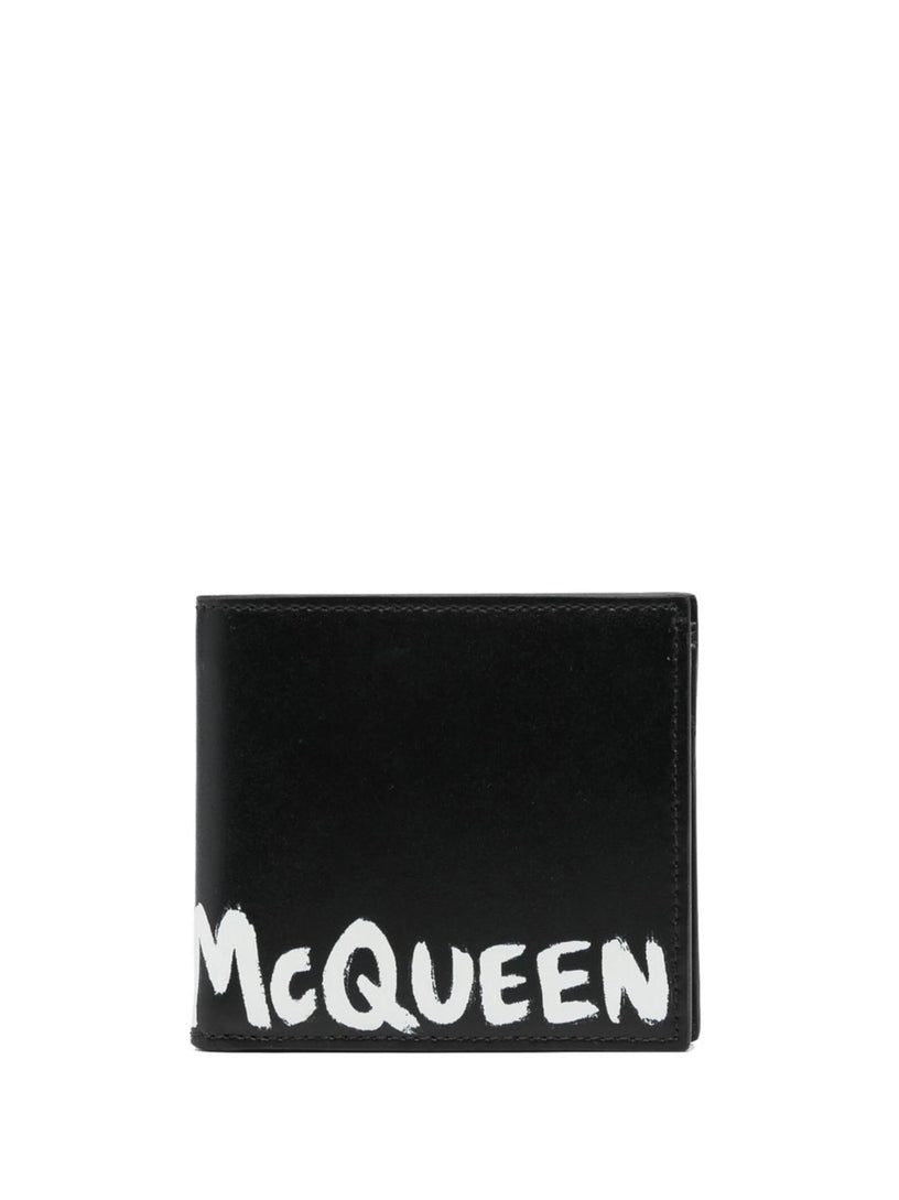 Alexander McQueen Mcqueen graffiti billfold wallet Saldi