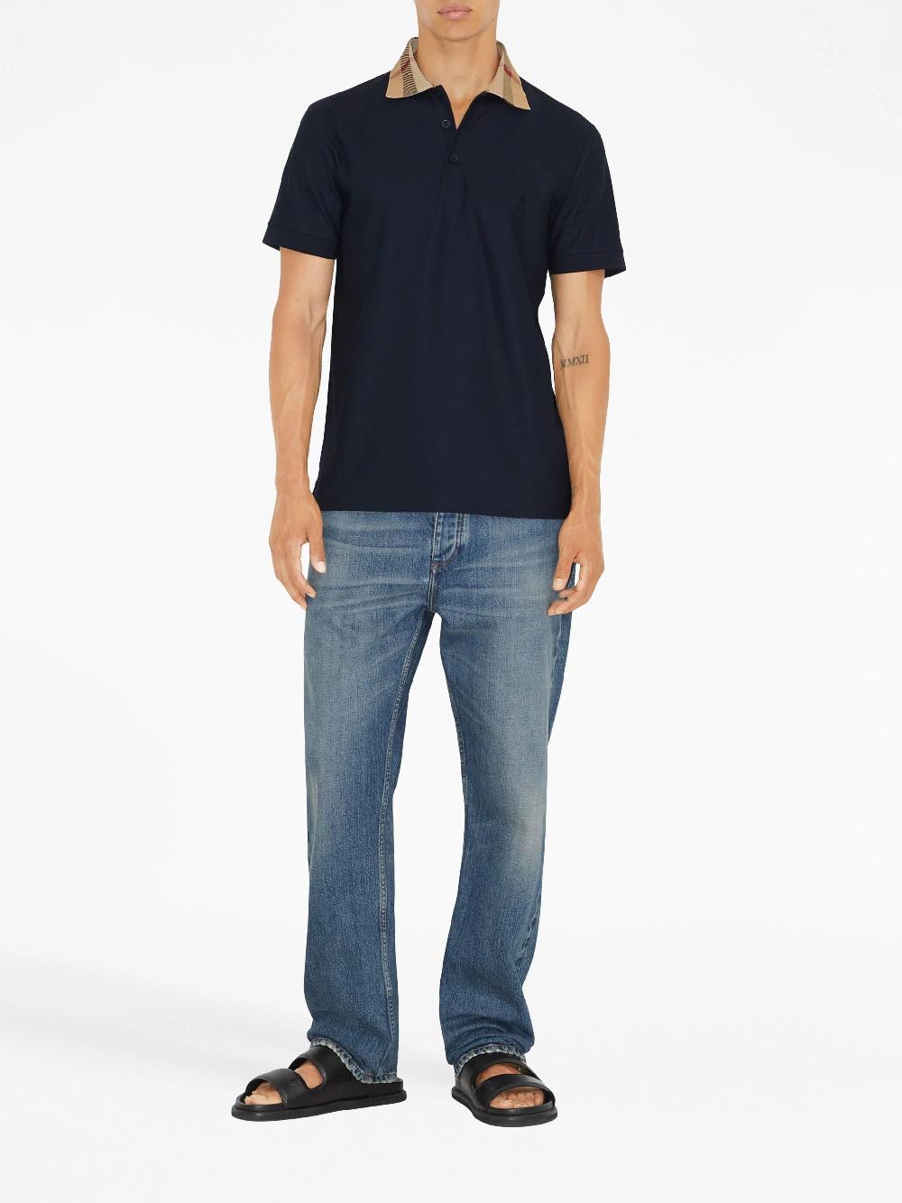 Burberry Check collar polo shirt I Più Venduti