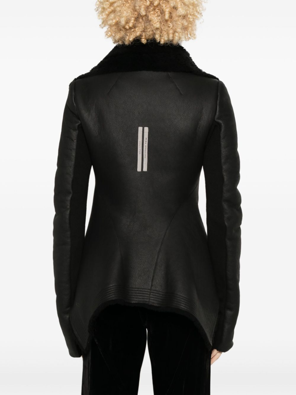 RICK OWENS Naska biker in merino shearling Offerta San Valentino