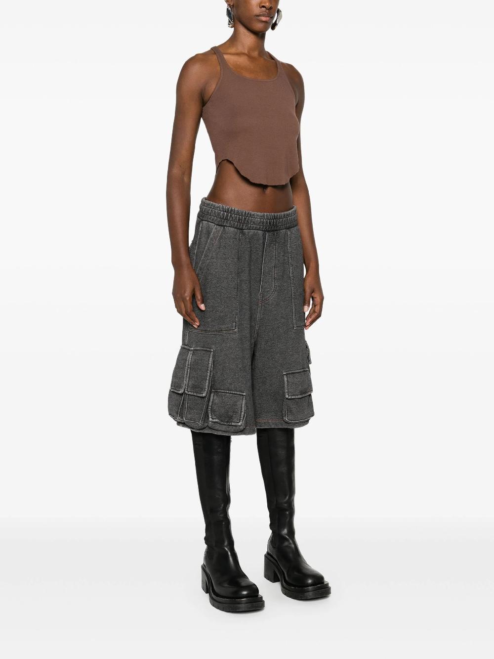 Rick Owens DRKSHDW Basic tank cropped Smaltimento dello stoccaggio
