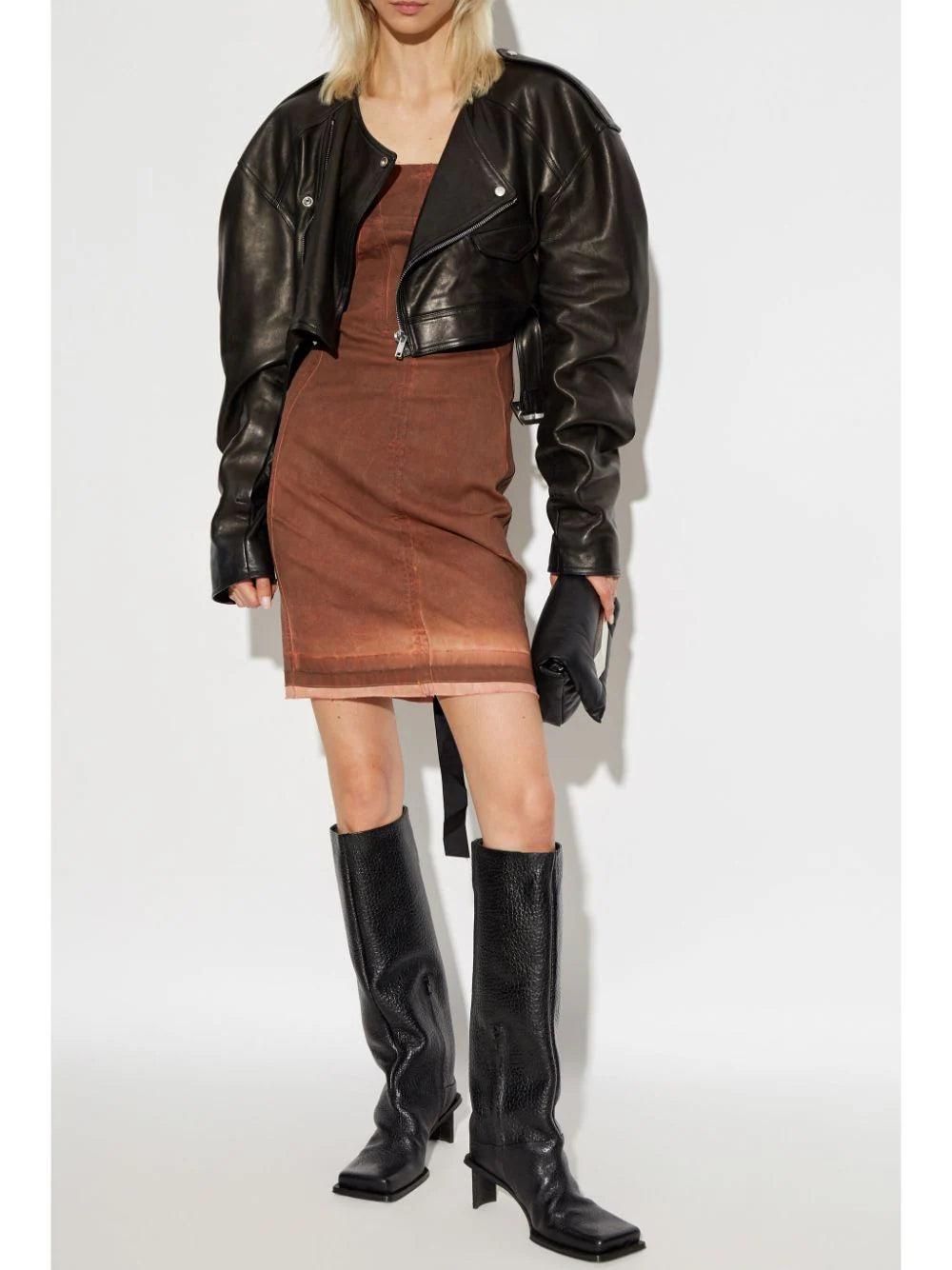Rick Owens DRKSHDW Splintered denim bustier dress Bestseller