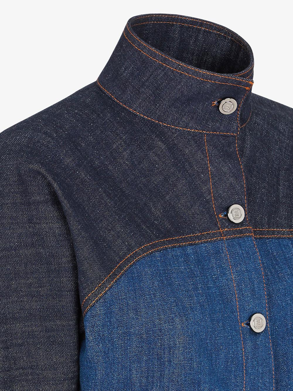 FENDI Blue two-tone denim jacket Offerta settimanale