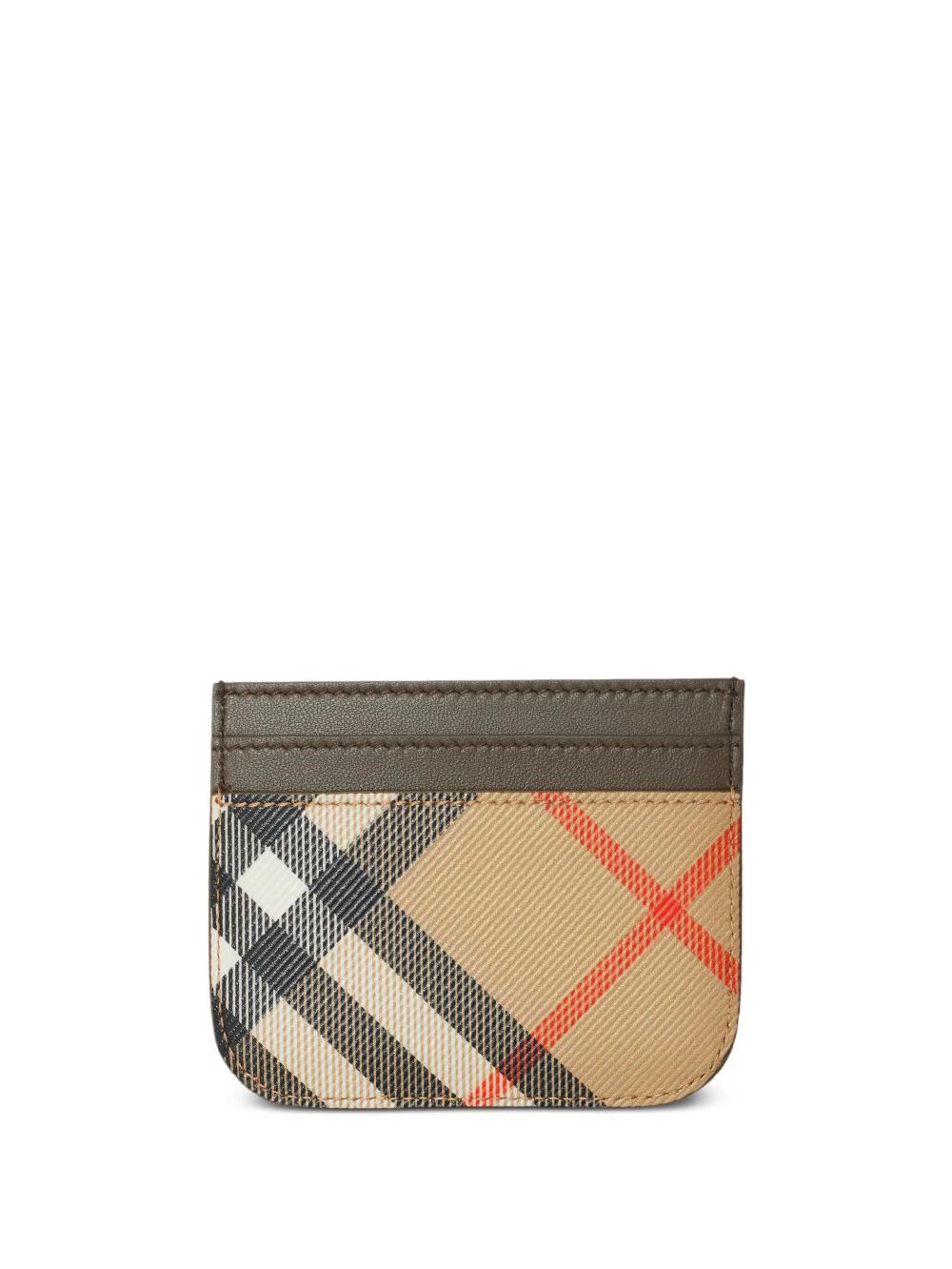 Burberry Check credit card holder Trasporto libero internazionale