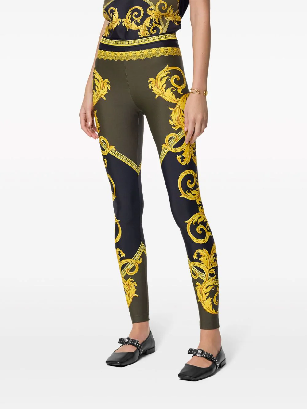 VERSACE Leggings la coupe des dieux Nuovo
